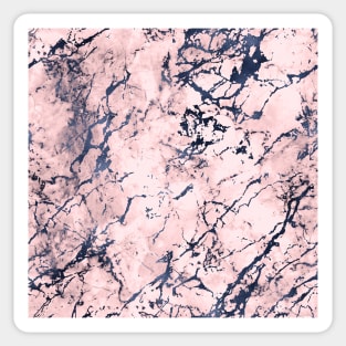 Navy Blue and Pink Marble Sticker